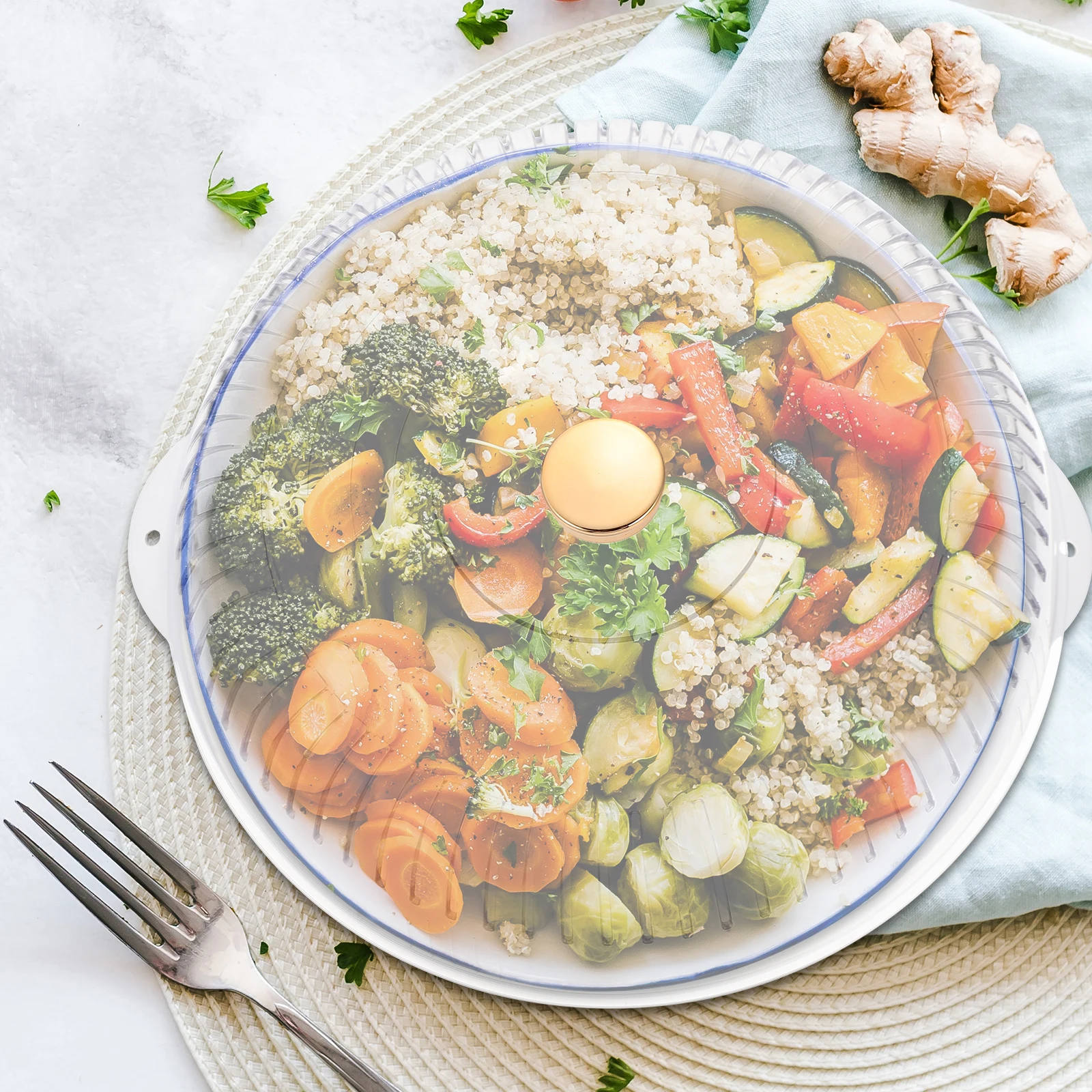 

1Set Food Preservation Cover Transparent Tray Material Cold Resistant Home Food Storage Dust