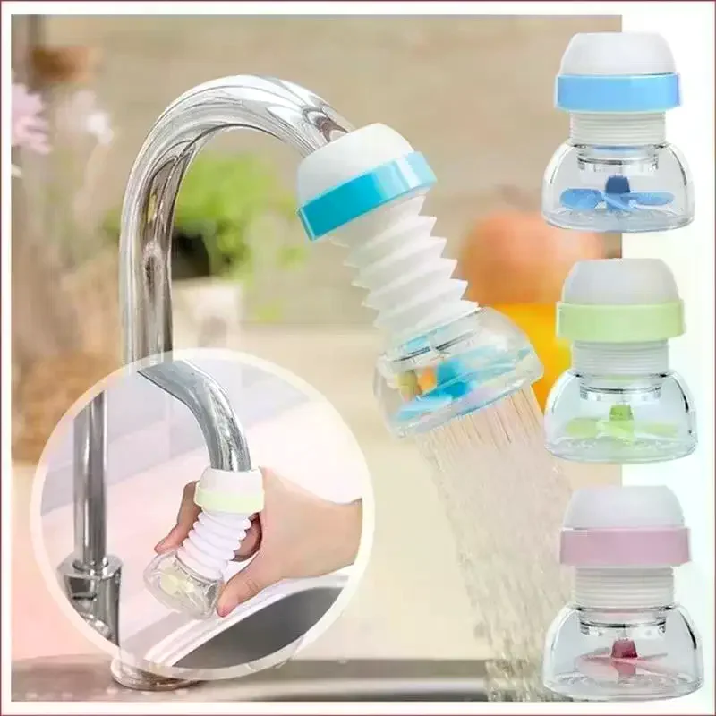 360° Rotatable Telescopic Tap Water Filter Sprinkler Anti-Splash Faucet Nozzle Water Saver Can