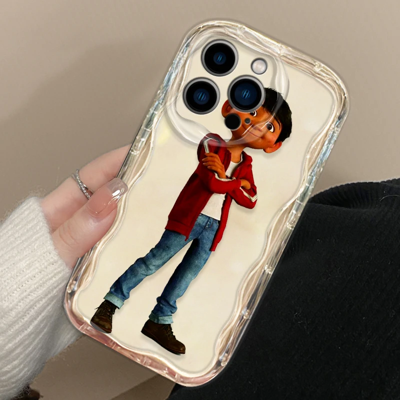 Disney Coco Cover For Apple iPhone 15 14 13 12 11 Pro X XR XS Max Plus 8 7 Plus SE Wave Oil Phone Case image 4