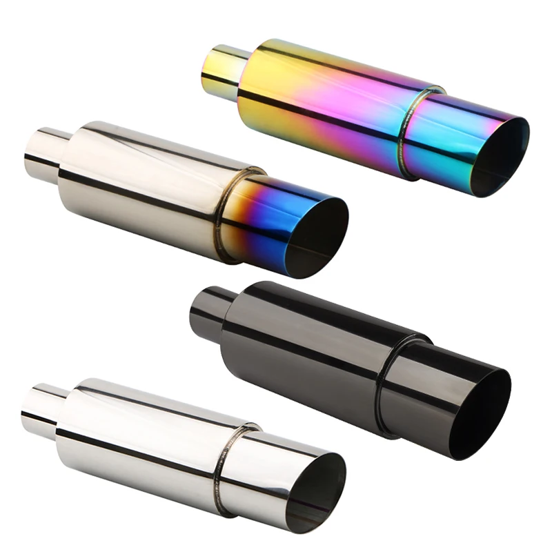 370mm Car Motorbike Exhaust Systems Muffler Tip Universal Stainless Steel   Car Rear Exhaust Muffler Tip Pipe Auto Accessories