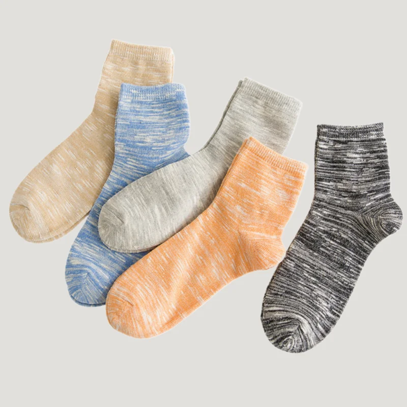 5/10 Pairs New Socks Men's Bamboo Yarn Cotton Middle-Tube Casual Socks Breathable And Comfortable Sports Socks