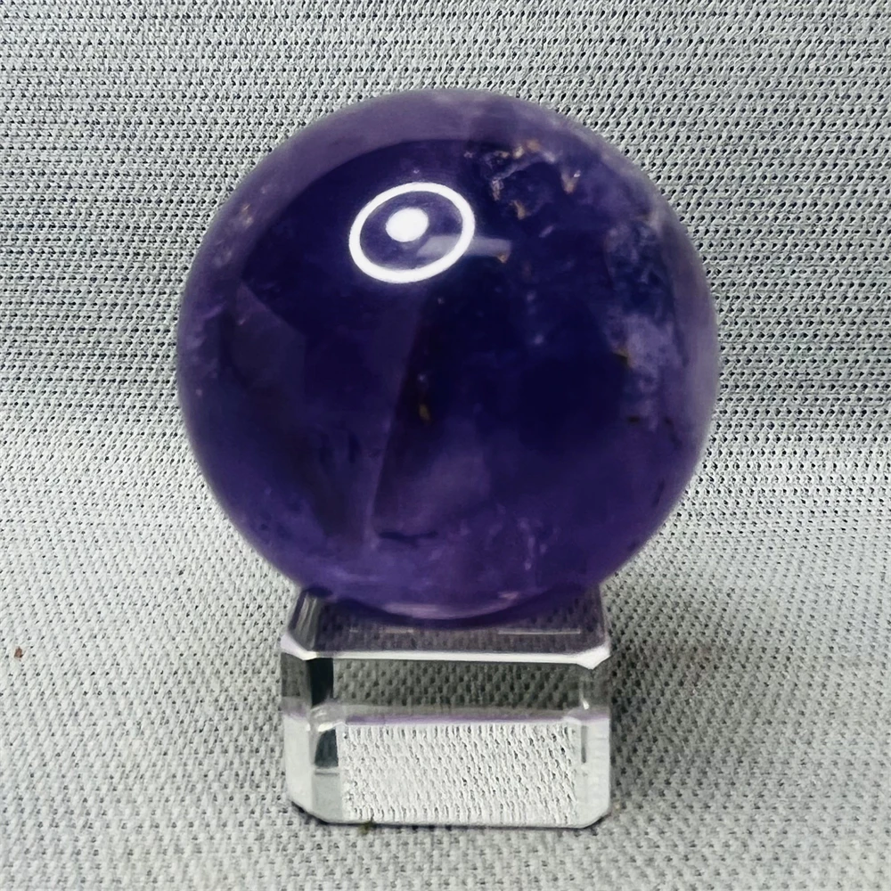 4CM Natural Purple Gem Amethyst Ball Spiritual Rock Home Garden Decorative Crystals With Stone Healing Sorcery Altar Gift Plinth