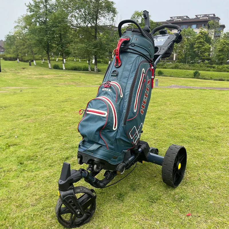 

Factory Wholesale Golf 3 Wheels Push Cart Foldable Hand Cart Easy Push and Pull Trolley