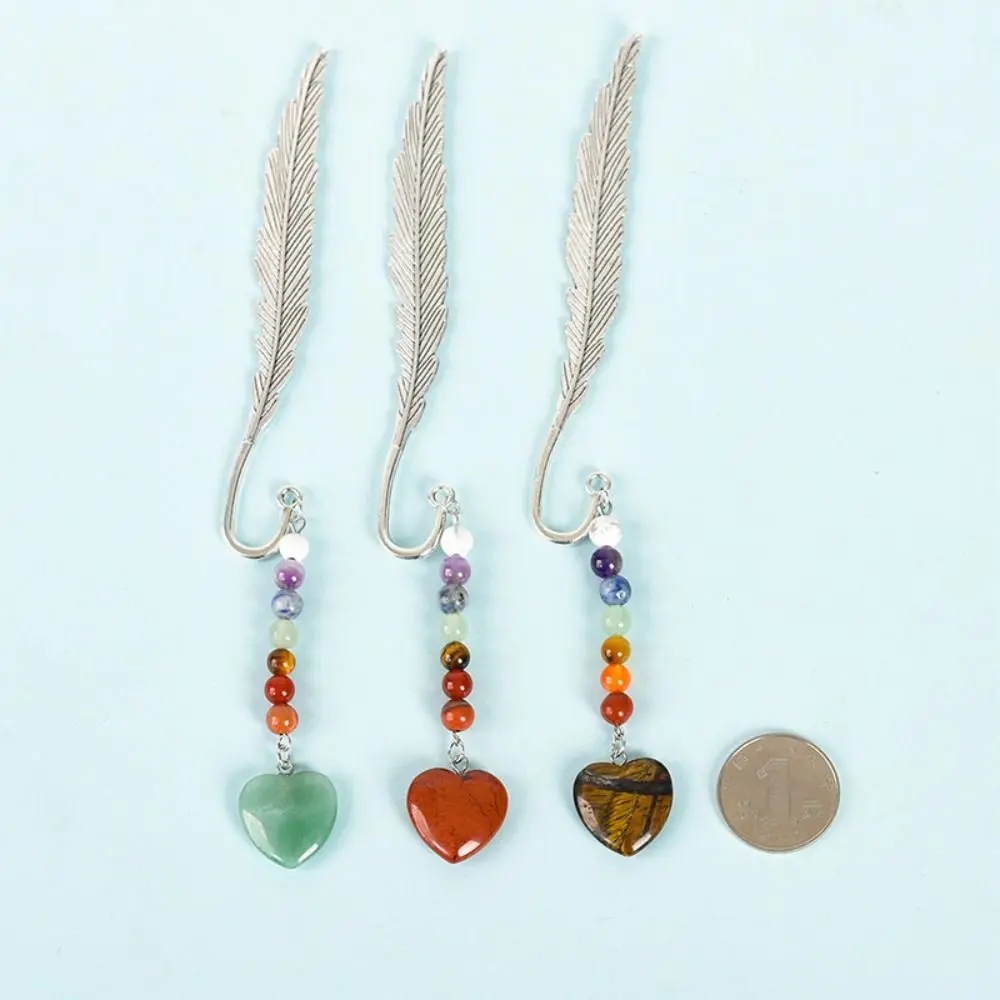 

Reading Bookmark Healing Stone Bookmark Pagination Mark Good Luck Crystal Beads Bookmark Book Clip Book Paginator