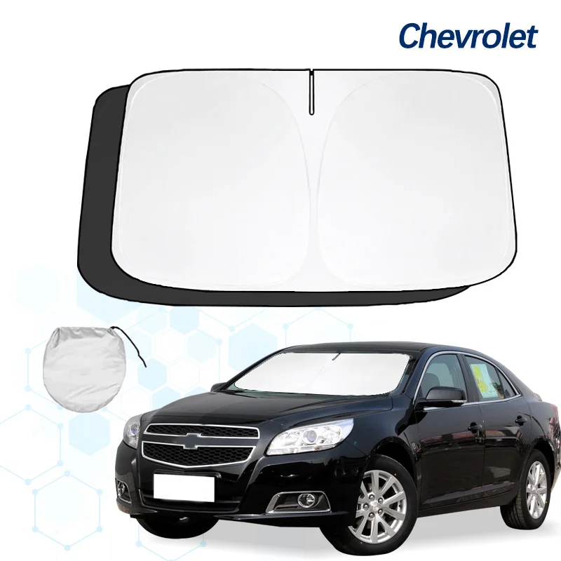 Car Windshield Sun Shade For Chevro Mrlibu Sunshade Summer Visor Protector Foldable Blocks UV Rays Protection Accessories