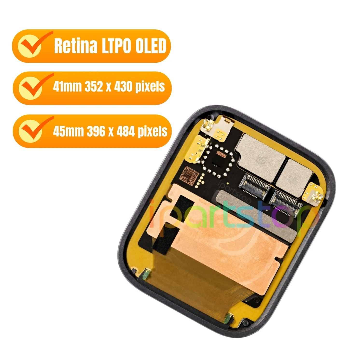 iParts LTPO OLED Display for Apple Watch Series 8 S8 41mm 45mm A2773 A2775 A2772 A2774 A2857 A2858 Retina LCD Touch Screen OEM