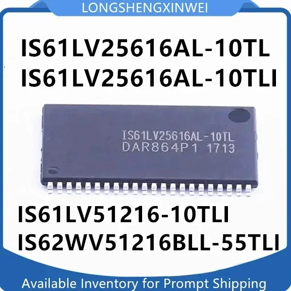 10PCS  IS61LV25616AL-10TL IS62WV51216BLL-55TLI IS61LV51216-10TLI Patch TSOP44
