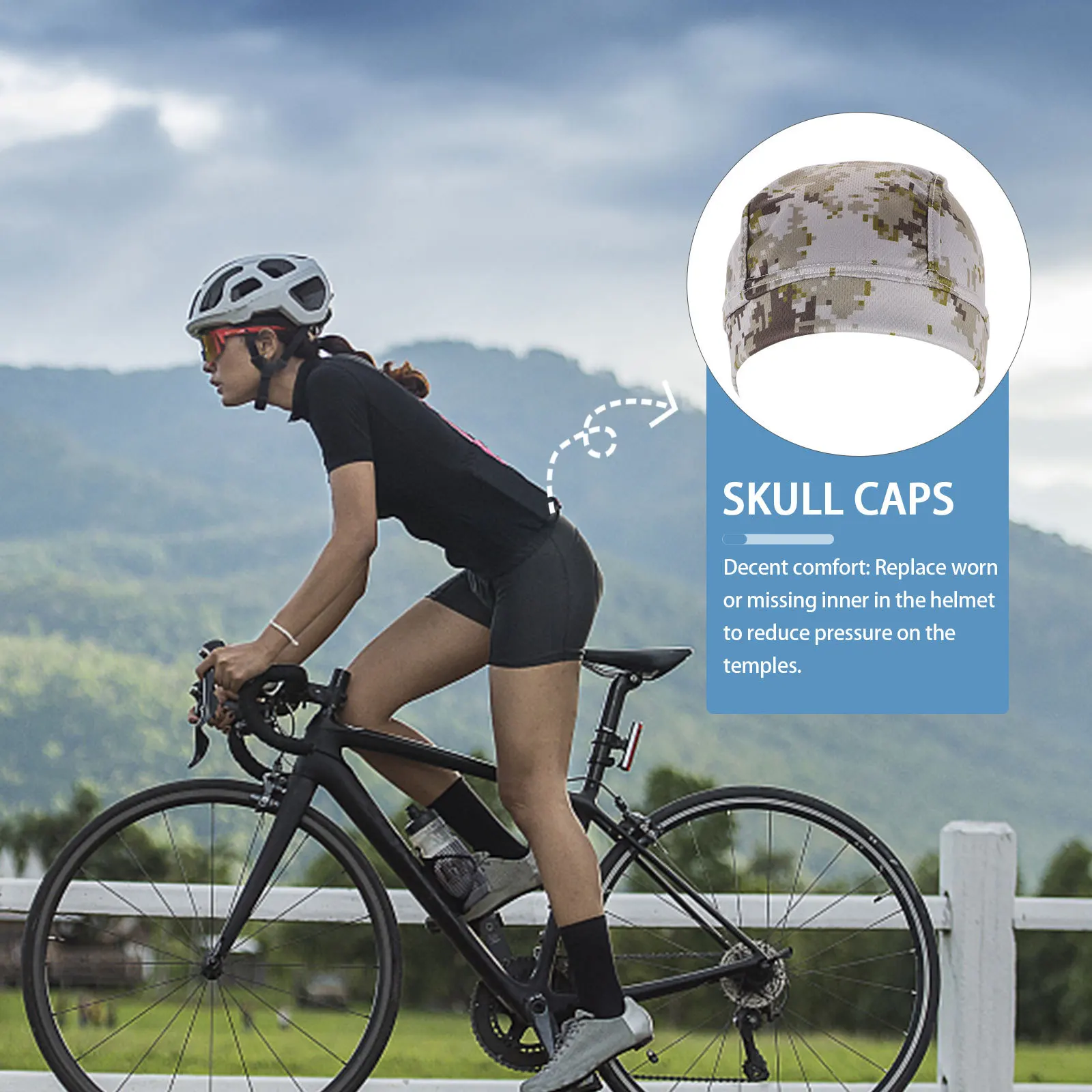 

Breathable Liner Camo Hat for Men Comfortable Durable Cycling Motorcycle Inner Cover Protector Camo Hat for Men