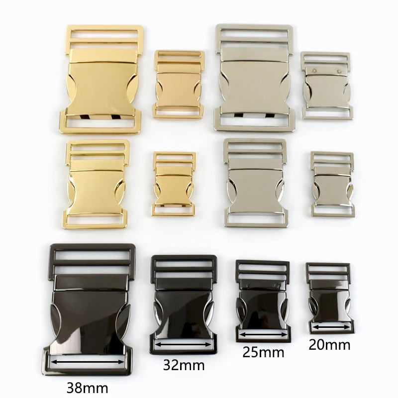 1/2Pc Meetee 20/25/32/38mm Metal Release Buckle Side Quick Bag Strap Adjust Clasp Backpack Garment Belt Hook Dog Collar Hardware