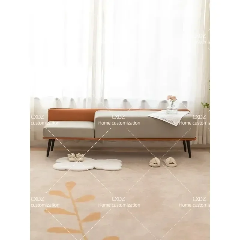 Light Luxury Shoe Changing Stool Long Bench for Entryway Home Cloakroom Bedside Sofa Stool Modern Minimalist Footrest Seat