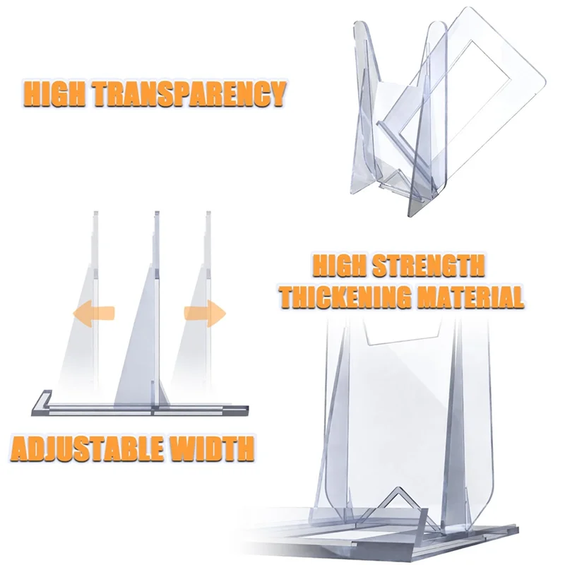 M12K-حامل عرض لوحة حامل شفاف قابل للتعديل 12 حامل صور، حامل كتب لعرض حامل إطار صور الأعمال الفنية