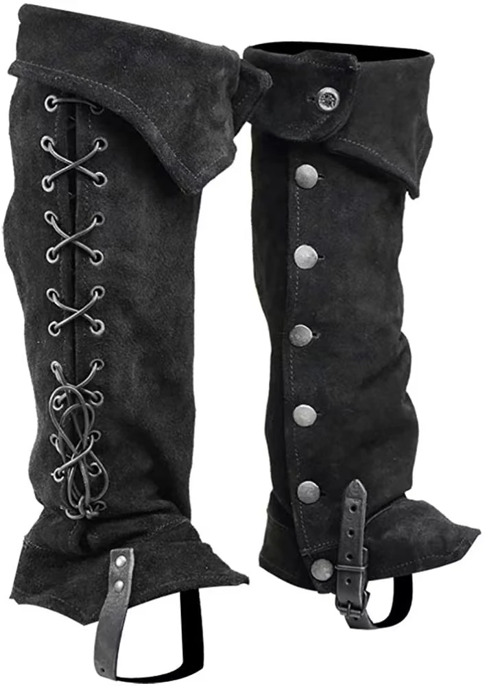 Picture 6: Halloween Costumes for Unisex Cosplay Fashionable Pirate Boot Buckle Cover Medieval Renaissance Warrior PU Anime Retro