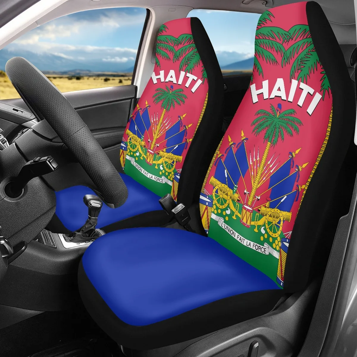 Jamaica Country Flag Design Universal Car Seat Cover Protector Front Rear Back Cushion Protect Pad Mat Backrest for Auto Truck