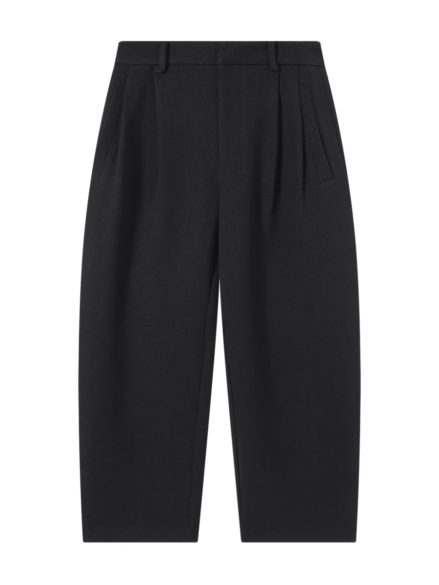 

Casual High Waist Straight Leg Pants with Side kets Women's Autumn Winter Faion Polyester Fiber High Waist Trousers