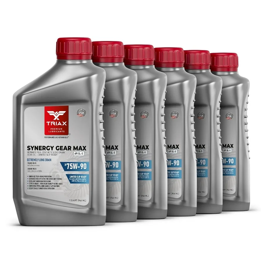 

TRIAX Synergy Gear MAX 75W140 GL5 PAO Synthetic LongDrain Axle Differential Extreme Pressure Oil Limited Slip Ready 750 000 Mil