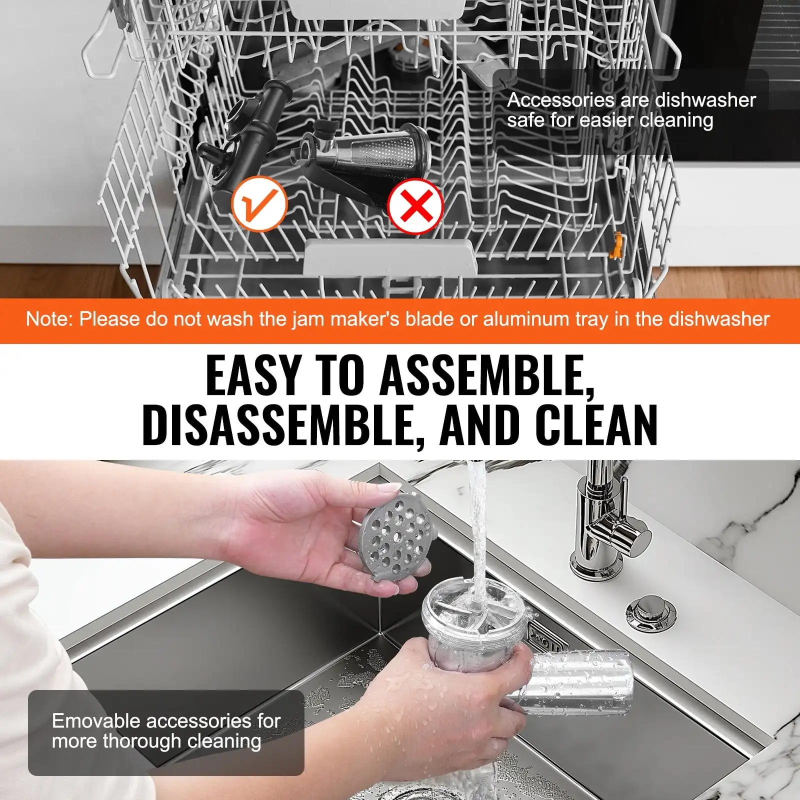 Passoire à tomates électrique 4,9 LBS/Min, 500W, Machine à Sauce tomate, pour la maison