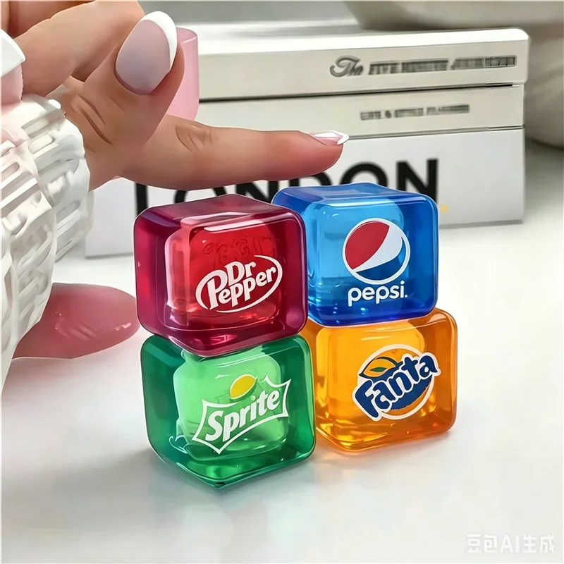 Needoh Mini Nice Ice Baby 4 Pack Squishy Toy Sprite Cube Fidget Toy Emotional Release Office Desk Stress Relief Toy for Adults view 2