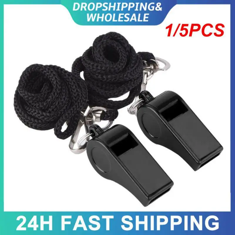 

1/5PCS With Lanyard Survival Whistle Multipurpose Loudest Whistle Survive Must Have Easy To Carry Referee Whistle Professional