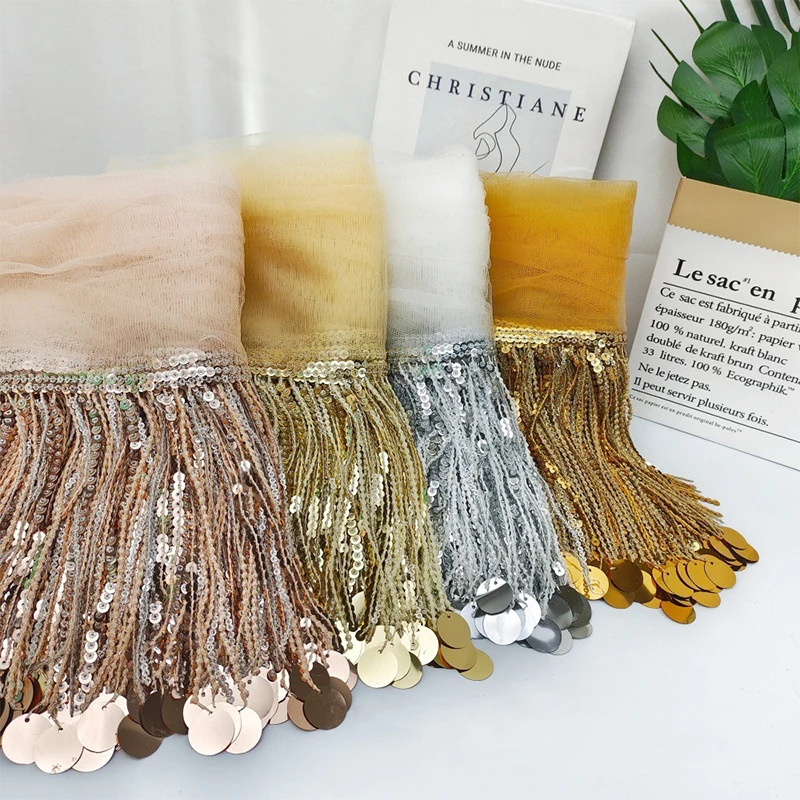 10 Yards Sequins Tassel Lace T - огляд і ціна Lace Ribbon Trim