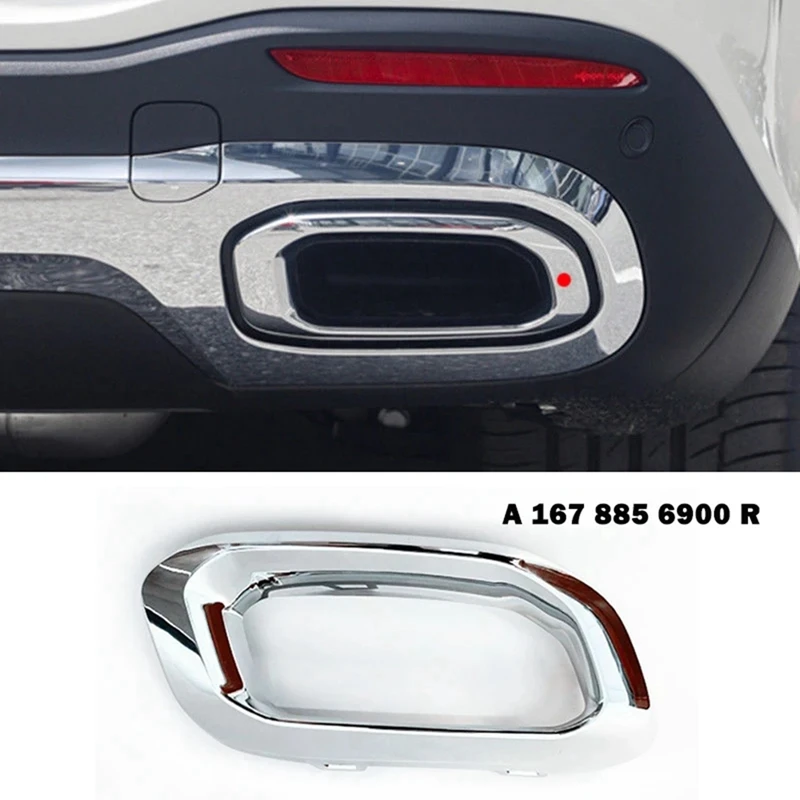 Exhaust Pipe Cover Chromium Chrome Trim For Mercedes Benz GLE C167 V167 GLS Tail Throat Trims A1678856900 A1678857000 Parts