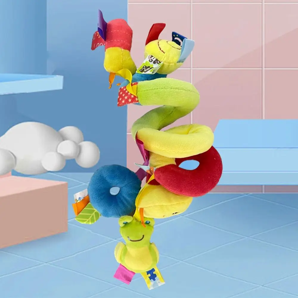 Cartoon Dier Baby-autostoeltje Speelgoed Pluche Veelkleurige Babybed Kinderwagen Bel Speelgoed Rekbaar Zacht Bed Verpakt Speelgoed Kinderwagen Speelgoed