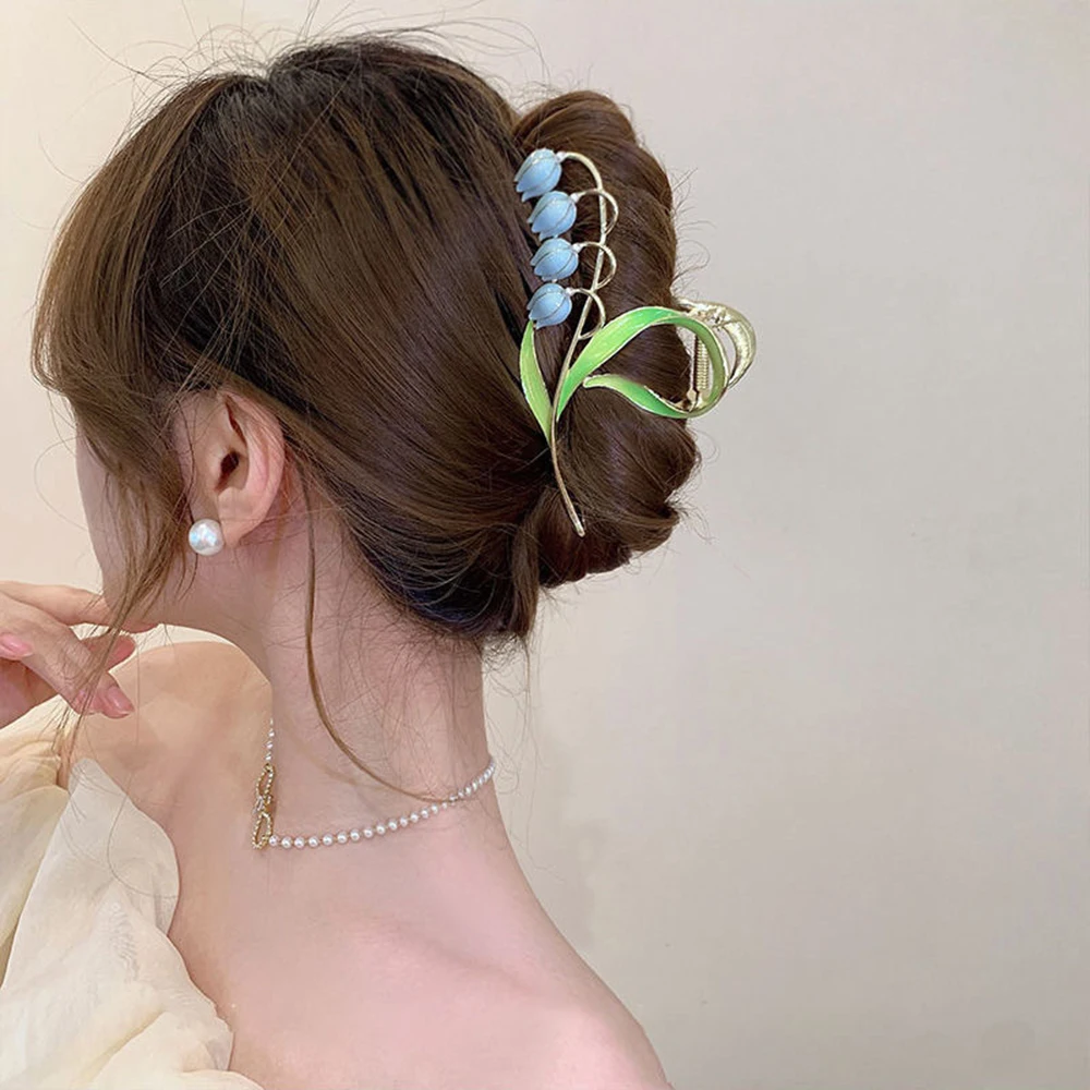 

Gentle Valley Girl's Hairpin Advanced Touch Back Head Hairpin Large Temperament Elegant Shark Clip Hair Adornment