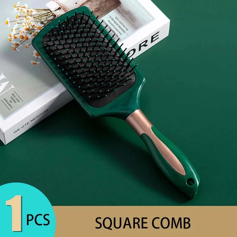 Oval Round Scalp Massage Air Cushion Comb, Anti-Static Exfoliating Salon SPA Hair Styling Tool
