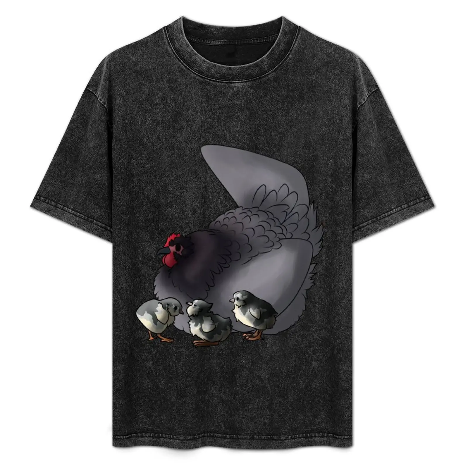

Blue Australorp Hen and chicks T-Shirt Anti-Pilling Casual T-Shirt