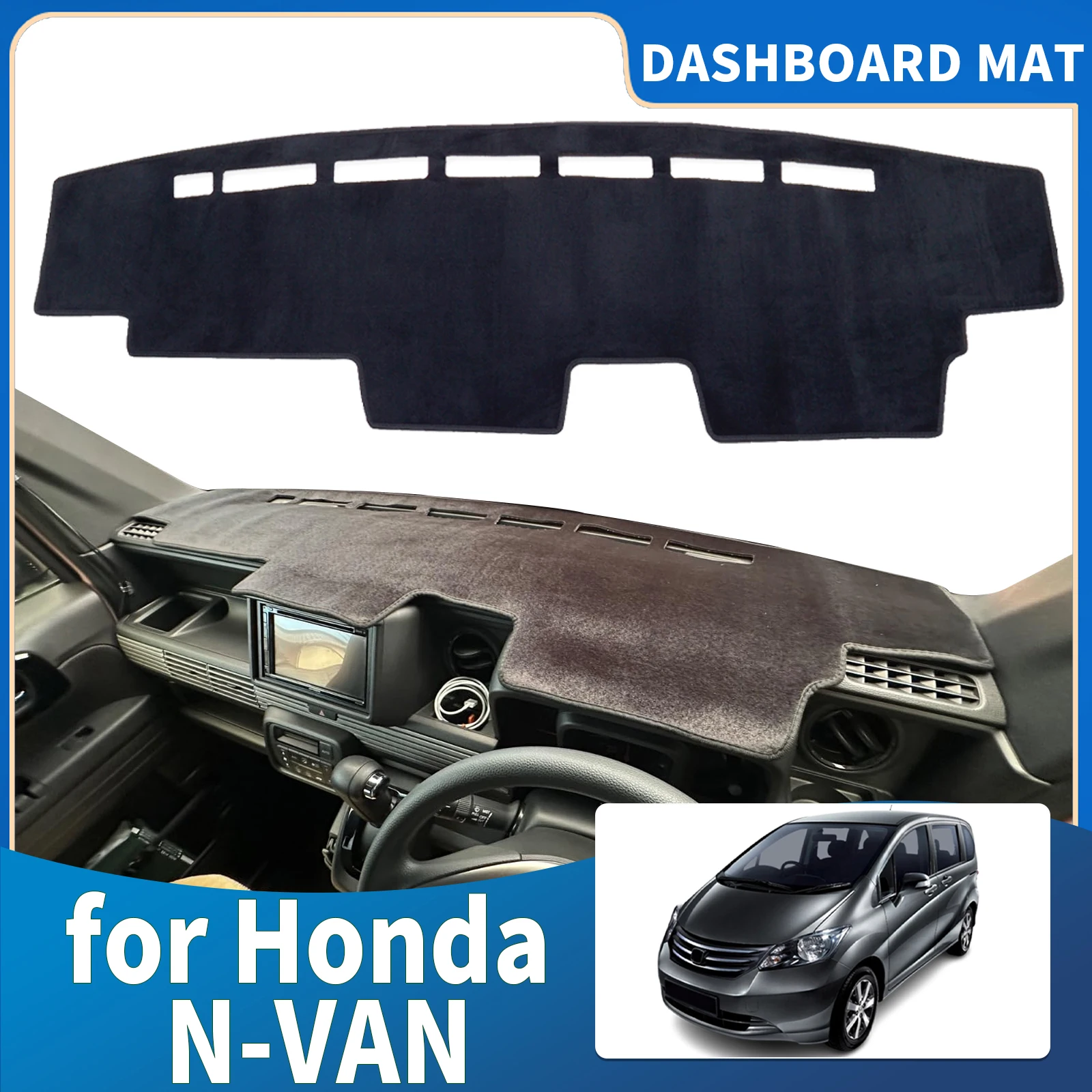 

fit for Honda N-VAN NVAN 2018-2025 JJ1 JJ2 RHD Accessories Car Dashmat Dashboard Cover Pad DashMat Sunshade Protective Carpet