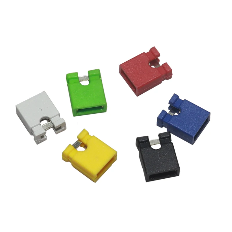 【300-100PCS】Colorful Pin Header Standard Computer Jumper Blocks Connector 2.54 mm Disk Drive Motherboard Card