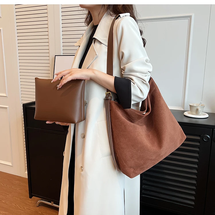 2-in-1 Famous brand design bags for women 2023 luxury bolso replica Fashion Retro Handbag Female leather bag tote handbag