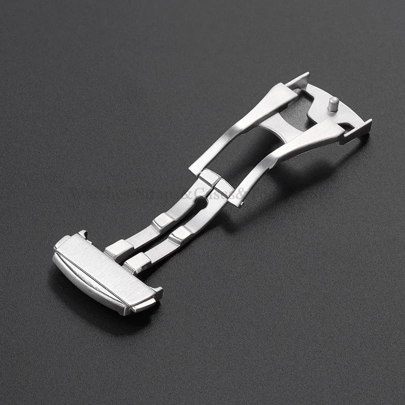 20mm Folding Buckle for Omega 316L Stainless Steel Buckle Leather Band Metal Matte Polished Deployment Clasp Button Accessories