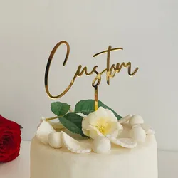 Personalized Name Cake Topper Custom Order Your Design Cupcake Wedding Birthday Event Baby Name Bridal Shower Calligraphy