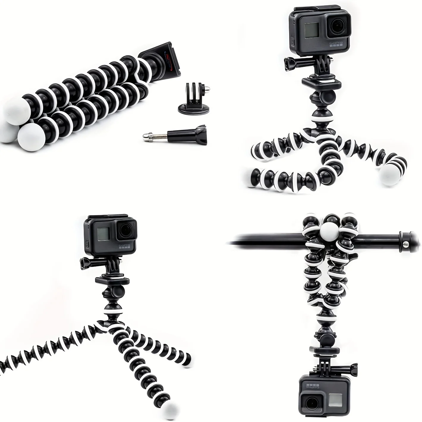 Flexible Octopus Tripod Stand for Smartphone and Camera Adjustable Mobile Holder Material Compatible with Gopro 9 8 7 6 5 4