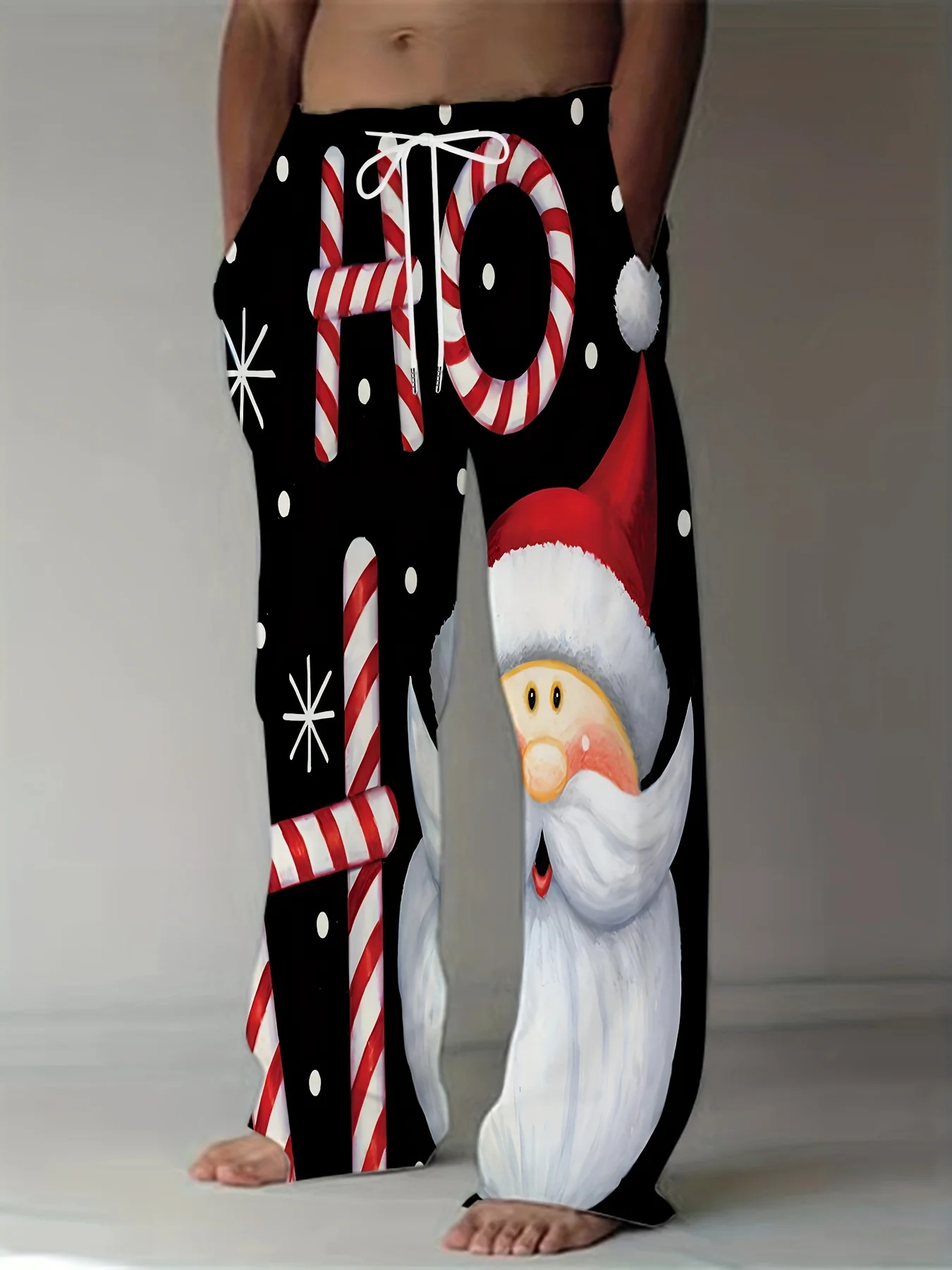 

2025 Новые мужские модные брюки в рождественском стиле с принтом, быстросохнущие повседневные спортивные брюки, одежда для бега на открытом воздухе, повседневная одежда