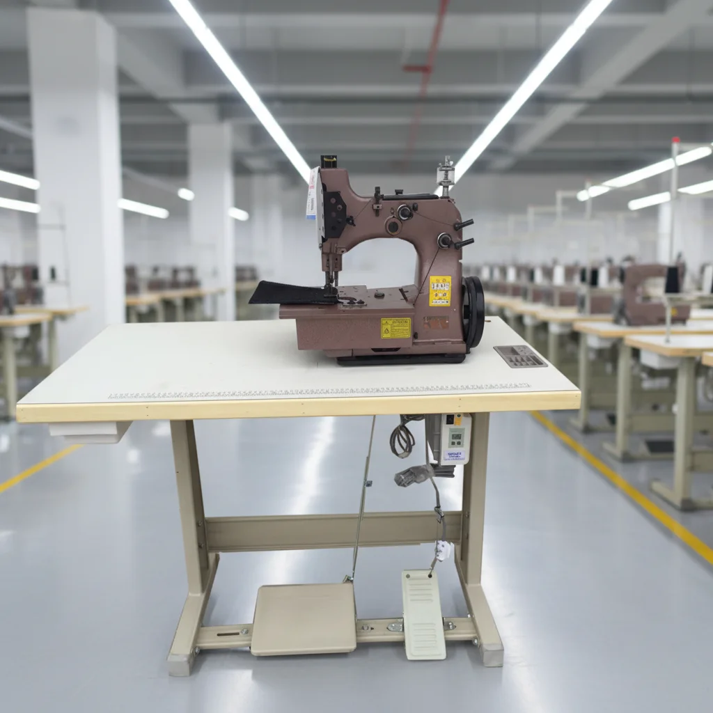 Double line thick material industrial overlock sewing machine foot type electric carpet tent seat cushion blanket sewing machine
