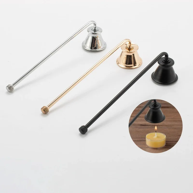 Kerzenlöscher, elegante, glockenförmige Dochte, Abdeckung, Kerzenstopper aus Metall, rostfreies Löschwerkzeug für Aromatherapie-Kerzen