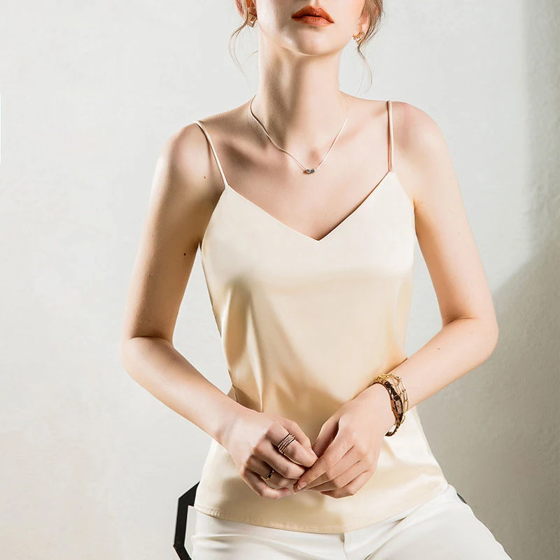 Women's Camisole Outer Wear Satin Dress Commuter Inner Wear