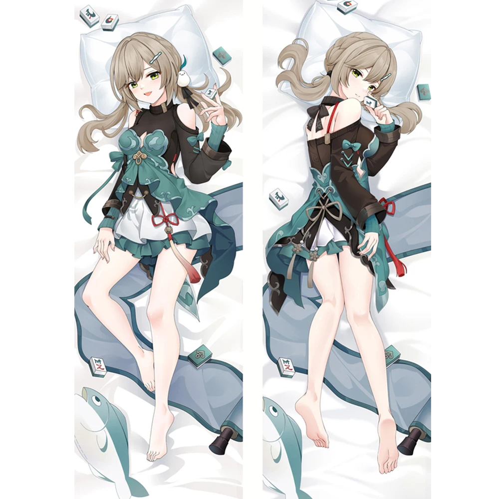 Body Pillow CaseAnime Honkai: Rel Bintang Qingque 2WAY Hugging Pil Tubuh Dua Sisi Cetak Sarung Bantal Ukuran Hidup