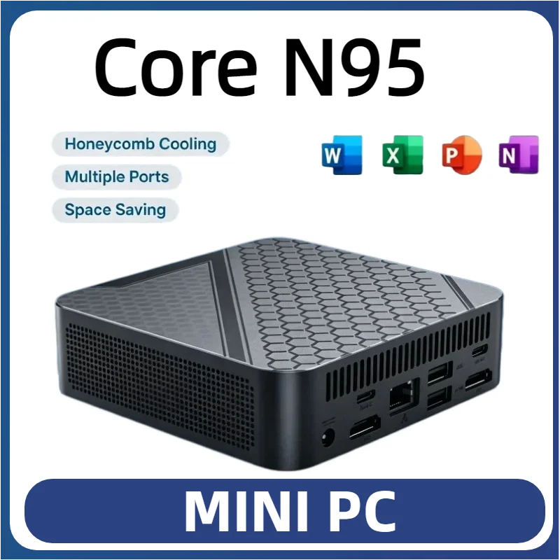 High Performance New Mini PC Portable Core N95 1TB 2TB SSD WIFI 6 BT5.2 16GB RAM 4K HD Mini Gaming Office Study Pc