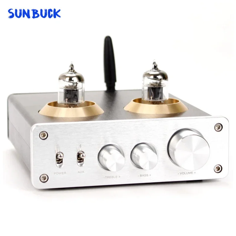 Sunbuck 24V power supply 100W+100W 2.0 Bluetooth 5.0 6J1 Front Tube Amplifier Combined With TPA3116 Digital Power Amplifier