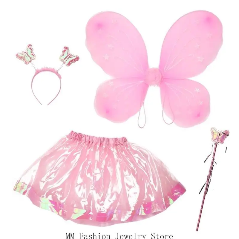 요정 엘프 천사 날개 여자 여자 할로윈 파티 코스프레 의상, 나비 날개 무대 공연 사진 날개 D0UB