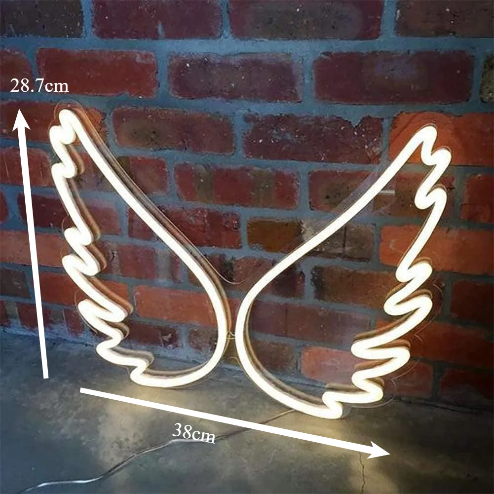 Princess Wing Neon Light Sign Queen LED Night Lights For Bar Pub Store Home Party Bedroom Decor Birthday Wedding Gift For Girl