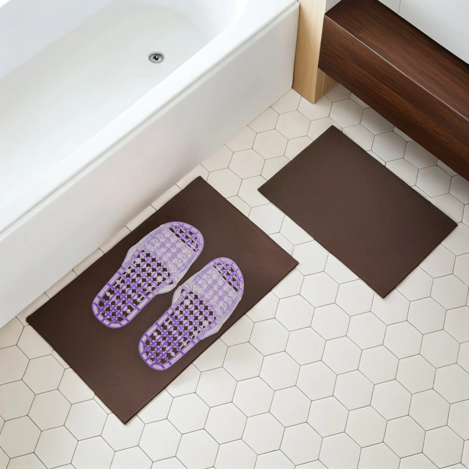 

1Pair Massage Slippers Crystal Design Size M 37-39 Comfortable Foot Health Sandals Indoor Home Shower Spa Shoes for Women