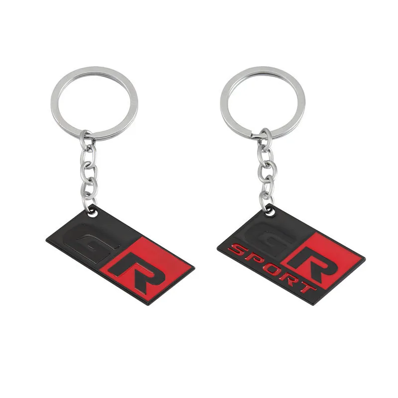 GR Sport Car Keychain Gazoo Racing Key Ring Chain For Toyota Corolla Supra 86 Yaris Prius Camry Tacoma Venza Tundra Rav4 Auris