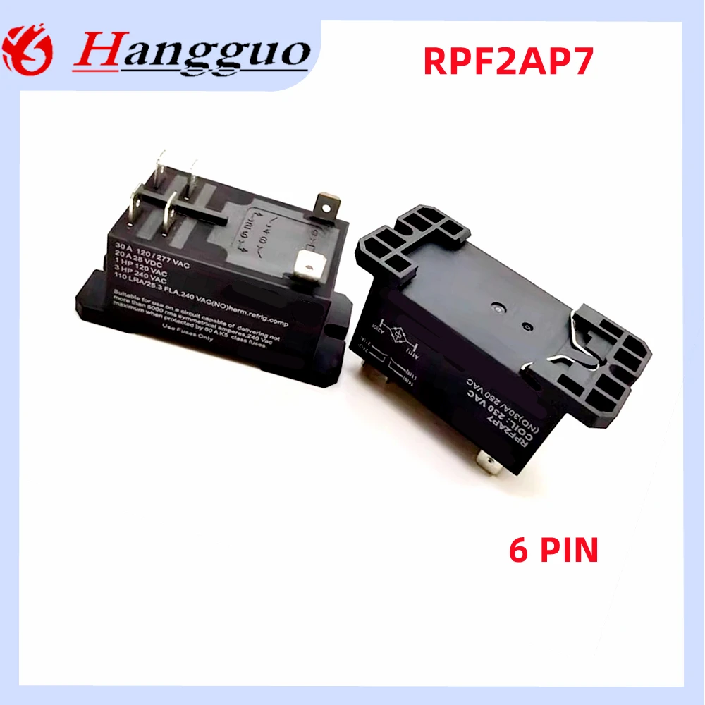 Original RPF2AP7 6pin 230VAC 30A  PIN6 Relay