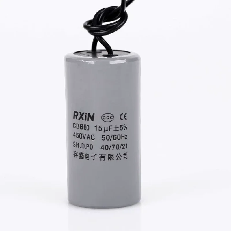 

5 шт., конденсатор двигателя стиральной машины RXIN CBB60 450 В 15 мкФ/16 мкФ/18 мкФ/20 мкФ 450 В