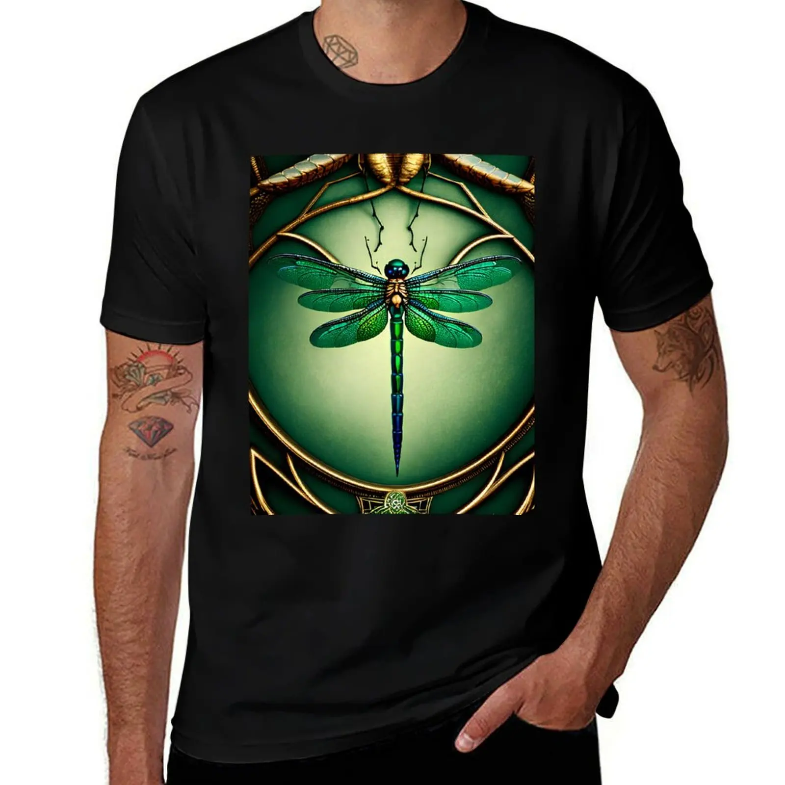 Emerald Dragonfly - A stunning design with a mysterious pattern T-Shirt Quick Dry Travel T-Shirt
