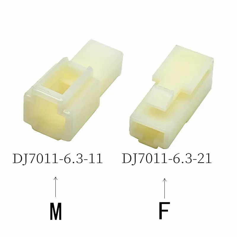 6.3-1P automotive connector male female pair plug terminal DJ7011-6.3-11/21 plastic shell connector plug spring