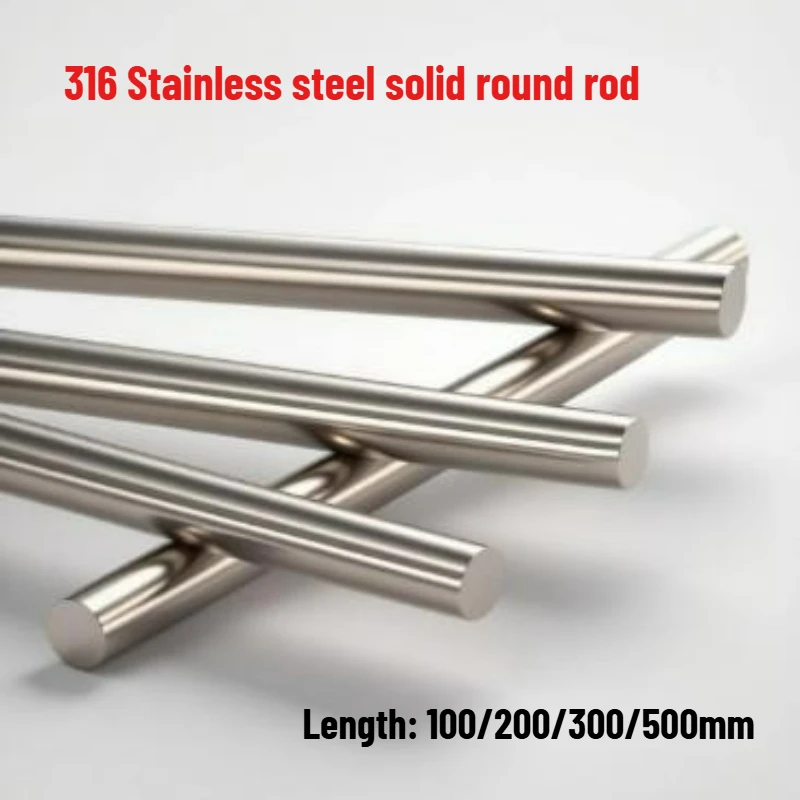 Diameter 4mm 5mm 6mm 8mm 10mm 12mm-16mm 316 Stainless Steel Round Rod Bar Ground Stock Linear Shaft 100/200/300/500mm Length